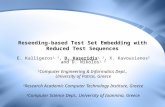 Reseeding-based Test Set Embedding with Reduced Test Sequences