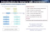 Introduction to Irene’s talk (reminder)