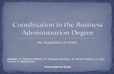 Coordination  in  the  Business Administration  Degree