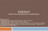 Energy (FROM AN ENGINEERING STANDPOINT)