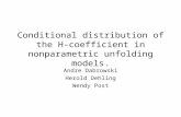 Conditional distribution of the H-coefficient in nonparametric unfolding models.