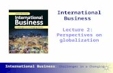 International Business  Lecture 2:  Perspectives on globalization