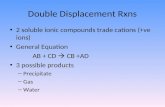 Double Displacement Rxns