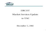 ERCOT  Market Services Update  to TAC December 5, 2002