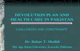 DEVOLUTION PLAN AND HEALTH CARE IN PAKISTAN