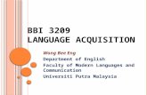 BBI 3209  Language Acquisition