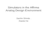 Simulators in the Affirma Analog Design Environment