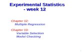 Experimental Statistics           - week 12