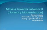 Moving towards Solvency II  ( Solvency Modernization)