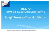 PRUK ry Porvoon Reserviupseerikerho -  Borgå Reservofficersklubb  r.y.