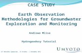 CASE STUDY Earth Observation Methodologies for Groundwater Exploration and Monitoring