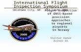 Flight inspection of GNSS-based  precision approaches  to regional airports  in Norway