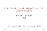 Limits of Local Algorithms in Random Graphs