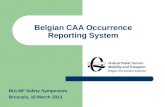 Belgian CAA Occurrence Reporting System