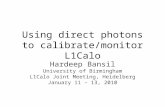 Using direct photons to calibrate/monitor L1Calo