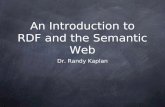 An Introduction to RDF and the Semantic Web