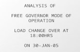 ANALYSIS OF  FREE GOVERNOR MODE OF OPERATION LOAD CHANGE OVER AT 18:00HRS ON 30-JAN-05