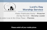 Lord’s Day Worship Service