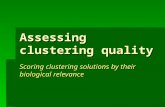 Assessing clustering quality