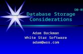 Database Storage     Considerations