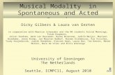 Musical Modality  in Spontaneous and Acted Speech