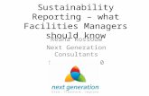 Sustainability Reporting – what Facilities Managers should know