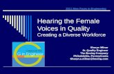 Hearing the Female Voices in Quality Creating a Diverse Workforce
