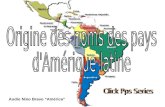 Origine des noms des pays  d'Amérique latine