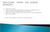 WELCOME   FROM   DR. SUSAN BORDEN