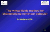 The virtual fields method for characterizing nonlinear behavior