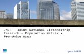 JNLR – Joint National Listenership Research - Population Matrix x Franchise Area