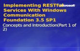 Implementing RESTful Services With Windows Communication Foundation 3.5 SP1