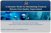 A Dynamic Model for Maximizing Financial Returns from Quality Improvement