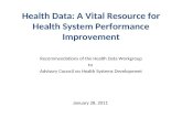 Health Data: A Vital Resource for Health System Performance Improvement