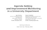 Agenda Setting  and Improvement Monitoring in a University Department