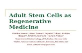Adult Stem Cells as Regenerative Medicine