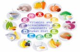 Vitamins and microelements as components of human diet.
