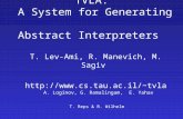 TVLA:  A System for Generating  Abstract Interpreters