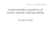 Implementation guideline of home network Interoperability