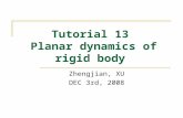 Tutorial 13  Planar dynamics of rigid body