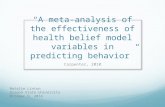 “ A meta-analysis of the effectiveness of health belief model variables in predicting  behavior”