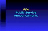 PSA Public Service Announcements