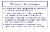 Classes - inheritance