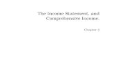 The Income Statement, and Comprehensive Income