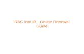 RAC into IB - Online Renewal Guide