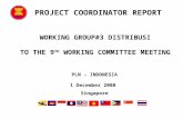 WORKING GROUP#3 DISTRIBUSI TO THE  9 TH  WORKING COMMITTEE MEETING