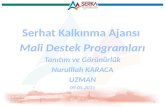 Serhat Kalkınma  Ajansı  Mali  Destek Programları Tanıtım  ve  Görünürlük Nurulllah KARACA UZMAN