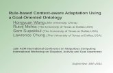 Rule-based Context-aware Adaptation Using a Goal-Oriented Ontology