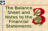 The Balance Sheet and Notes to the Financial Statements