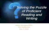 Solving the Puzzle of Proficient Reading and Writing